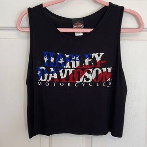 Cropped Harley Davidson tank